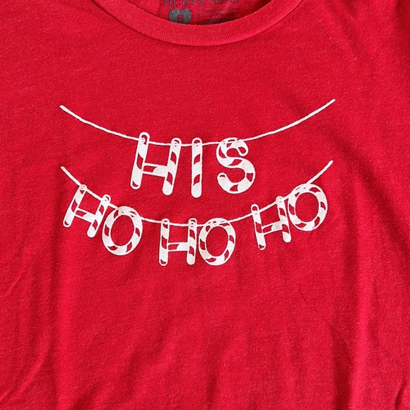 Hubs & Hers His Ho Ho Ho T-Shirt - Picture 2 of 4